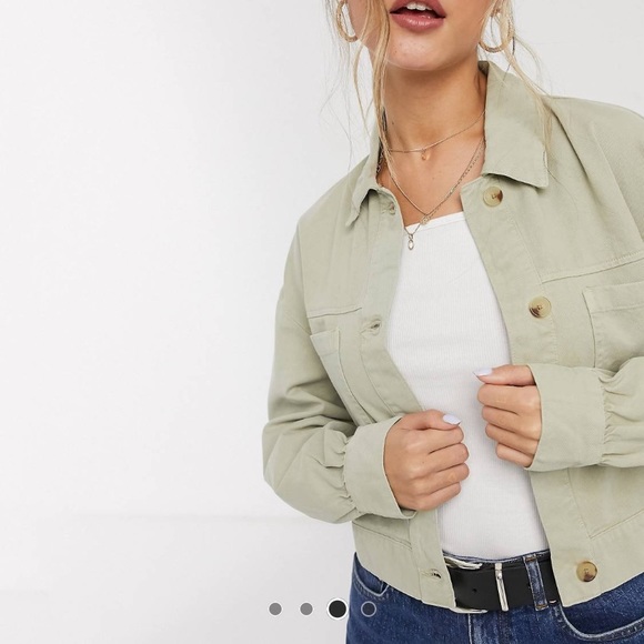 NWT Asos Light Green Shacket - Picture 3 of 4